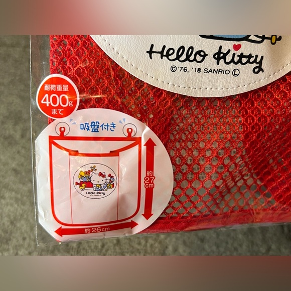 Hello Kitty Mesh Toy Bag Bathtub Wall-Hanging Officially Licensed Sanrio Suction - Picture 5 of 8